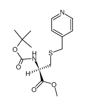 methyl N-(tert-butoxycarbonyl)-S-(pyridin-4-ylmethyl)-L-cysteinate Structure