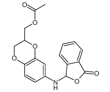 [6-[(3-oxo-1H-2-benzofuran-1-yl)amino]-2,3-dihydro-1,4-benzodioxin-3-yl]methyl acetate Structure