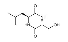 cyclo(L-Leu-L-Ser) Structure