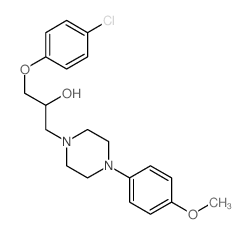 1-Piperazineethanol, .alpha.-[ (4-chlorophenoxy)methyl]-4-(4-methoxyphenyl)- structure