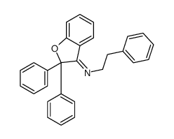 2,2-diphenyl-N-(2-phenylethyl)-1-benzofuran-3-imine Structure