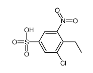 3-chloro-4-ethyl-5-nitrobenzenesulphonic acid structure