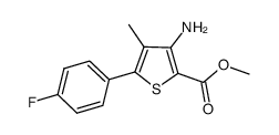 3-AMINO-5-(4-FLUOROPHENYL)-4-METHYLTHIOPHENE-2-CARBOXYLICACIDMETHYLESTER Structure