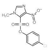 5-(4-chlorophenoxy)sulfonyl-1-methyl-4-nitro-imidazole结构式