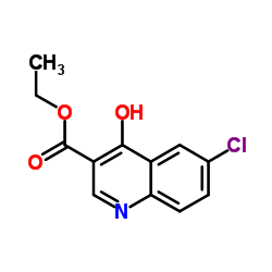 Ethyl 6-chloro-4-hydroxy-3-quinolinecarboxylate Structure