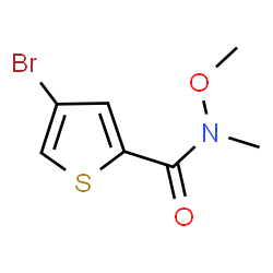 4-BROMO-N-METHOXY-N-METHYLTHIOPHENE-2-CARBOXAMIDE结构式