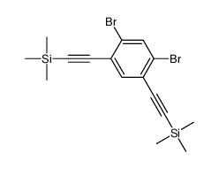 2-[2,4-dibromo-5-(2-trimethylsilylethynyl)phenyl]ethynyl-trimethylsilane结构式