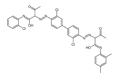 Butanamide, 2-[[3,3'-dichloro-4'-[[1- [[(2-chlorophenyl)amino]carbonyl]-2-oxopropyl]azo ][1,1'-biphenyl]-4-yl]azo]-N-(2,4-dimethylphenyl)- 3-oxo- Structure