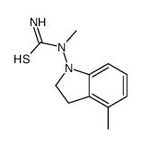 (9CI)-N-(2,3-二氢-4-甲基-1H-吲哚-1-基)-N-甲基硫脲结构式