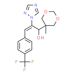 (E)-1-(5-methyl-1,3-dioxan-5-yl)-2-(1,2,4-triazol-1-yl)-3-[4-(trifluor omethyl)phenyl]prop-2-en-1-ol结构式