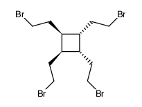 cis,trans,cis-1,2,3,4-Tetrakis(2-bromoethyl)cyclobutane结构式