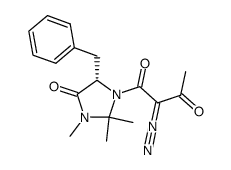 1-((S)-5-Benzyl-2,2,3-trimethyl-4-oxo-imidazolidin-1-yl)-2-diazo-butane-1,3-dione Structure