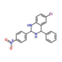 6-Chloro-2-(4-nitrophenyl)-4-phenyl-1,2,3,4-tetrahydroquinazoline结构式