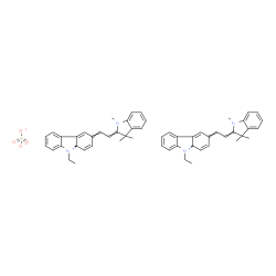 bis[3-[(1,3-dihydro-1,3,3-trimethyl-2H-indol-2-ylidene)ethylidene]-9-ethyl-3H-carbazolium] sulphate picture