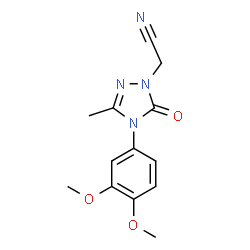 2-[4-(3,4-DIMETHOXYPHENYL)-3-METHYL-5-OXO-4,5-DIHYDRO-1H-1,2,4-TRIAZOL-1-YL]ACETONITRILE Structure