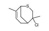 4-chloro-4,8-dimethyl-2-thiabicyclo(3.3.1)-non-7-ene Structure