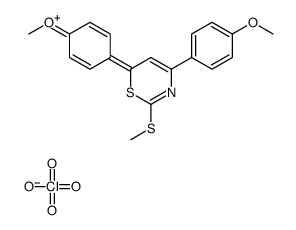 [4-[4-(4-methoxyphenyl)-2-methylsulfanyl-1,3-thiazin-6-ylidene]cyclohexa-2,5-dien-1-ylidene]-methyloxidanium,perchlorate Structure