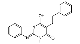 4-hydroxy-3-(2-phenylethyl)-10H-pyrimido[1,2-a]benzimidazol-2-one结构式