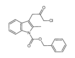 benzyl 3-(3-chloro-2-oxopropyl)-2-methyl-1H-indole-1-carboxylate结构式