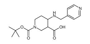 1,3-Piperidinedicarboxylic acid, 4-[(4-pyridinylmethyl)amino]-, 1-(1,1-dimethylethyl) ester Structure