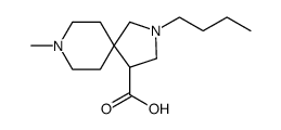 2,8-Diazaspiro[4.5]decane-4-carboxylic acid, 2-butyl-8-methyl结构式