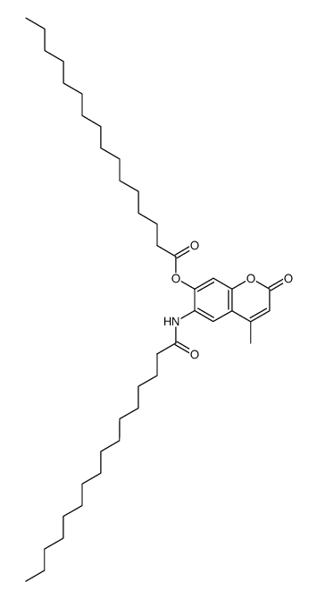 6-N,7-O-Dihexadecanoyl-6-amino-4-methylumbelliferone Structure