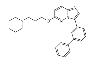 3-biphenyl-3-yl-6-(3-piperidin-1-yl-propoxy)-imidazo[1,2-b]pyridazine结构式