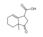 3a-methyl-3-oxo-2,3,3a,4,5,6-hexahydro-indene-1-carboxylic acid Structure