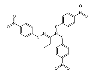 N,N,N'-tris-(4-nitro-benzenesulfenyl)-propionamidine Structure