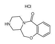 1,2,3,4,12,12a-hexahydro-6H-pyrazino[2,1-c][1,4]benzoxazepin-6-one hydrochloride结构式