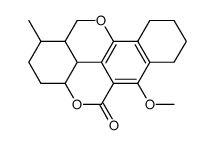 6-methoxy-1-methyl-2,3,3a,7,8,9,10,12,12a,12b-decahydro-1H-benzo[h]chromeno[5,4,3-cde]chromen-5-one结构式