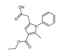 2-(4-(ETHOXYCARBONYL)-5-METHYL-1-PHENYL-1H-PYRROL-2-YL)ACETIC ACID结构式