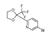 5-bromo-2-[2-(trifluoromethyl)-1,3-dioxolan-2-yl]pyridine结构式