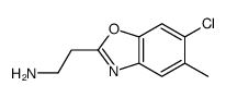 2-(6-chloro-5-methyl-1,3-benzoxazol-2-yl)ethanamine结构式