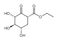 ethyl (3S,4R,5S) trihydroxy-2-oxocyclohexane carboxylate Structure