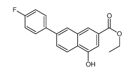 Ethyl 7-(4-fluorophenyl)-4-hydroxy-2-naphthoate结构式