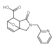 4-氧代-3-吡啶-2-甲基-10-噁-3-氮杂三环-[5.2.1.0*1,5*]-8-癸烯-6-羧酸结构式