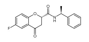 (2S)-6-fluoro-3,4-dihydro-4-oxo-N-((S)-1-phenylethyl)-2H-1-benzopyran-2-carboxamide Structure