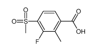 3-氟-2-甲基-4-(甲基磺酰基)苯甲酸结构式