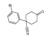 1-(3-bromophenyl)-4-oxocyclohexanecarbonitrile structure