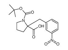 (S)-1-(TERT-BUTOXYCARBONYL)-2-(3-NITROBENZYL)PYRROLIDINE-2-CARBOXYLIC ACID Structure