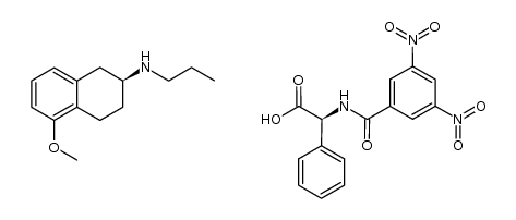 (S)-(-)-2-(N-propylamino)-5-methoxytetraline (+)-N-(3,5-dinitrobenzoyl)-α-phenylglycine salt Structure