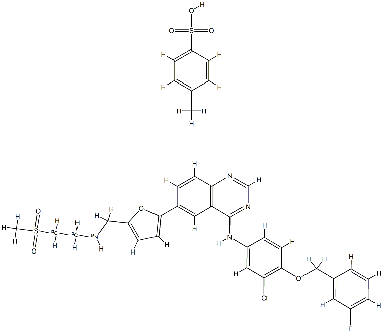 拉帕替尼-13C2,15N二甲苯磺酰酯结构式