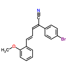 (2E,4E)-2-(4-Bromophenyl)-5-(2-methoxyphenyl)-2,4-pentadienenitrile结构式