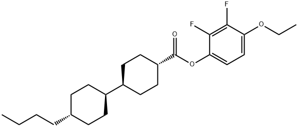 丁基双环己基甲酸-2,3-二氟对乙氧基苯酚酯结构式