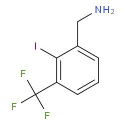 1-[2-Iodo-3-(trifluoromethyl)phenyl]methanamine structure