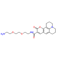 N-[2-[2-(2-Aminoethoxy)ethoxy]ethyl]-2,3,6,7-tetrahydro-11-oxo-1H,5H,11H-[1]benzopyrano[6,7,8-ij]quinolizine-10-carboxamide Structure