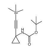 tert-butyl (1-((trimethylsilyl)ethynyl)cyclopropyl)carbamate structure