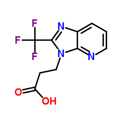 3-[2-(Trifluoromethyl)-3H-imidazo[4,5-b]pyridin-3-yl]propanoic acid结构式