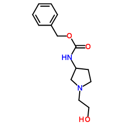 Benzyl [1-(2-hydroxyethyl)-3-pyrrolidinyl]carbamate Structure